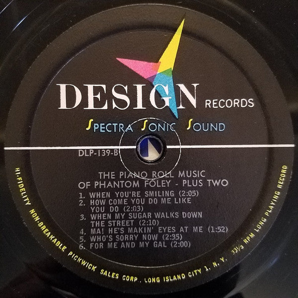 Phantom Foley : The Piano Roll Magic Of Phantom Foley (LP)