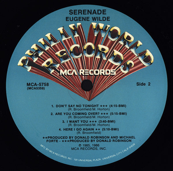 Eugene Wilde : Serenade (LP, Album, RE)