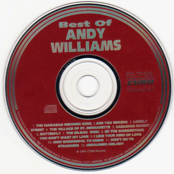 Andy Williams : Best Of Andy Williams (CD, Comp)