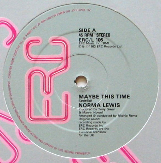 Norma Lewis : Maybe This Time (12")