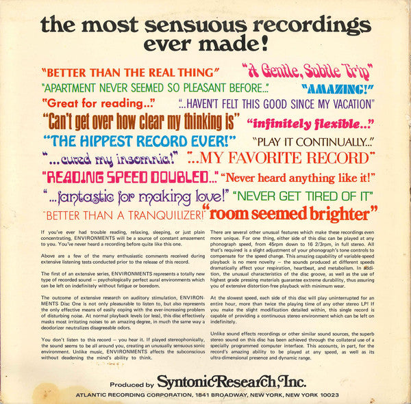 No Artist : Environments (New Concepts In Stereo Sound - Disc 1) (12", PR )