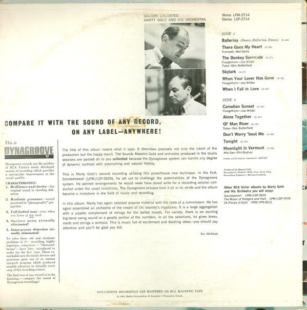 Marty Gold And His Orchestra : Sounds Unlimited (LP, Album)