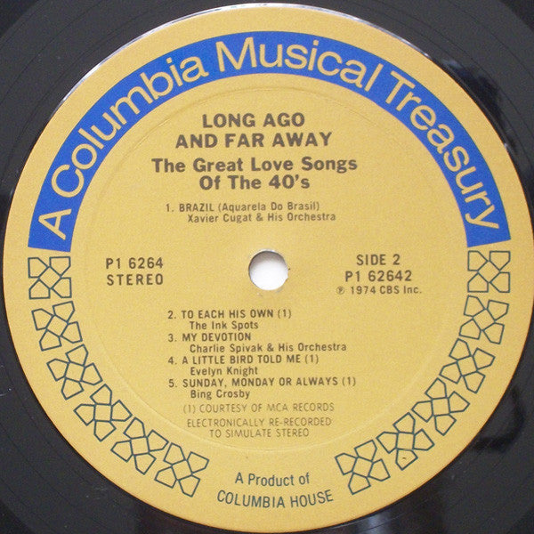 Various : Long Ago And Far Away (The Great Love Songs Of The 40's) (2xLP, Comp)