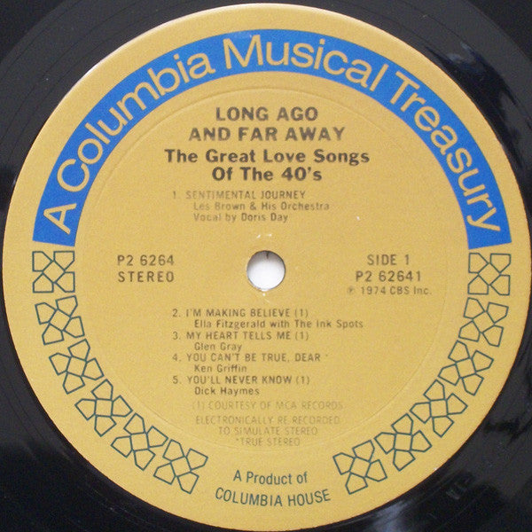 Various : Long Ago And Far Away (The Great Love Songs Of The 40's) (2xLP, Comp)