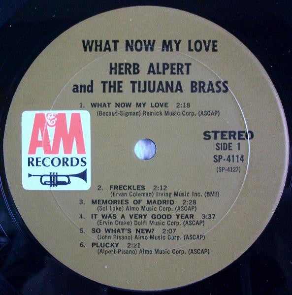 Herb Alpert & The Tijuana Brass : What Now My Love (LP, Album)