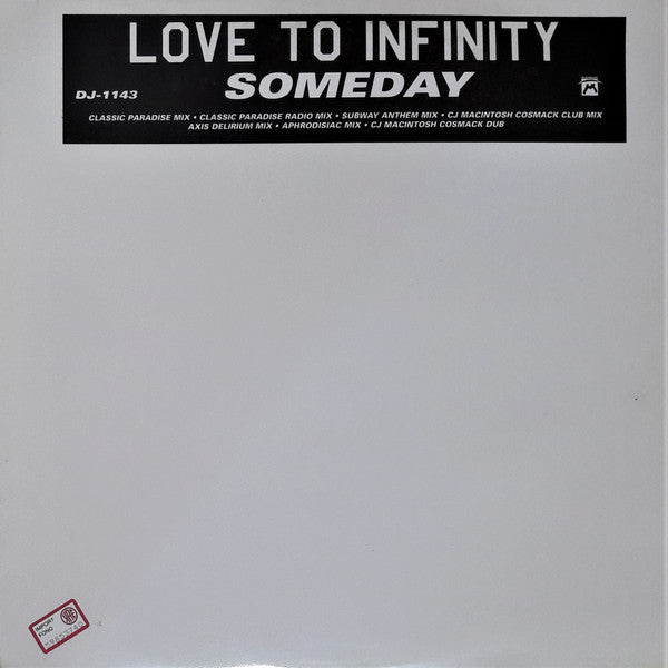 Love To Infinity : Someday (2x12", Single, Promo)