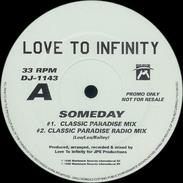 Love To Infinity : Someday (2x12", Single, Promo)