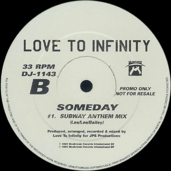 Love To Infinity : Someday (2x12", Single, Promo)