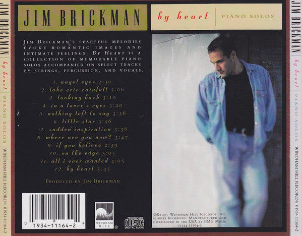 Jim Brickman : By Heart: Piano Solos (CD, Album)