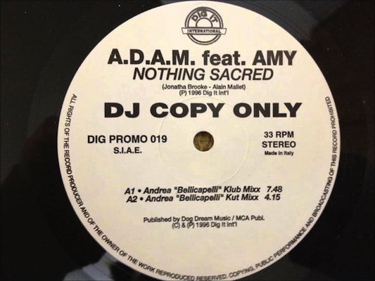 A.D.A.M. Feat. Amy : Nothing Sacred (12")