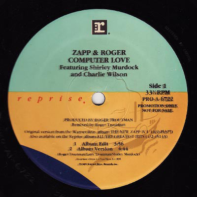 Zapp & Roger Featuring Shirley Murdock And Charlie Wilson : Computer Love (12", Promo)