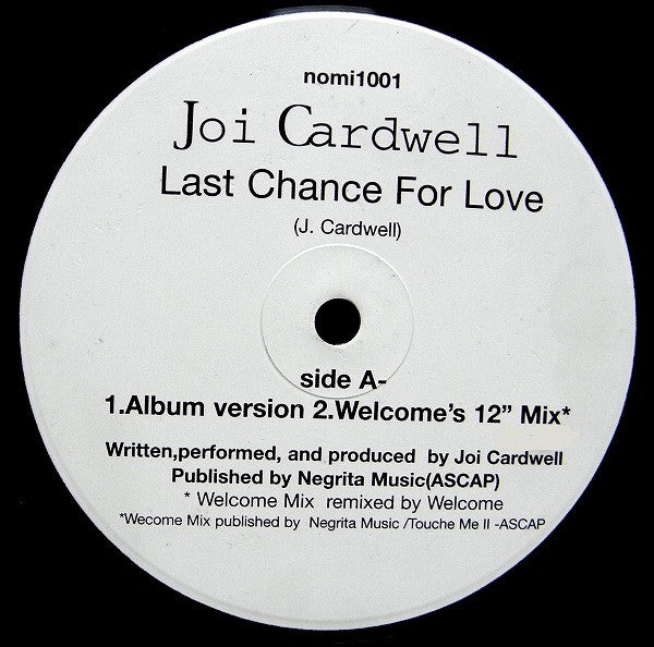Joi Cardwell : Last Chance For Love (12")