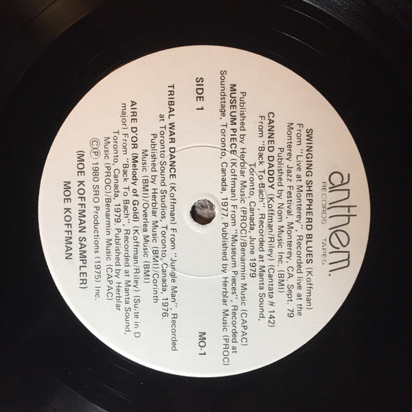 Moe Koffman Quintet : Oakville Place Presents Moe Koffman Jazz Quintet [Moe Koffman Sampler]  (LP, Comp, Promo, Smplr, Whi)