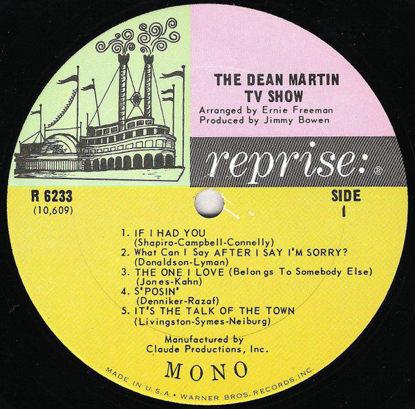Dean Martin : The Dean Martin TV Show (LP, Album, Mono, San)