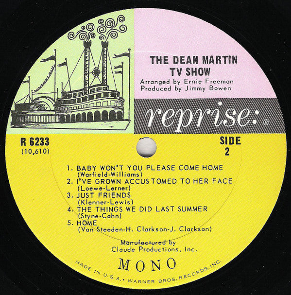 Dean Martin : The Dean Martin TV Show (LP, Album, Mono, San)
