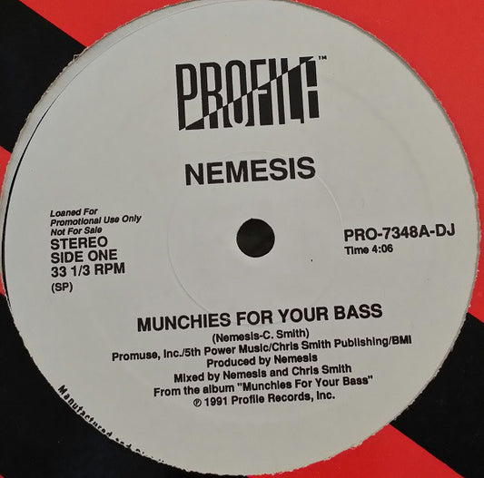 Nemesis (3) : Munchies For Your Bass (12", Promo)