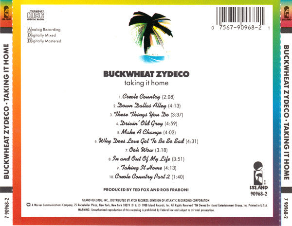 Buckwheat Zydeco : Taking It Home (CD, Album)