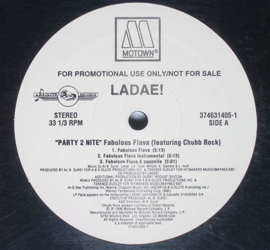 Ladae : Party 2 Nite (12", Promo)