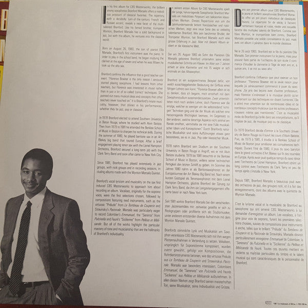 Branford Marsalis : Romances For Saxophone (LP, Album)