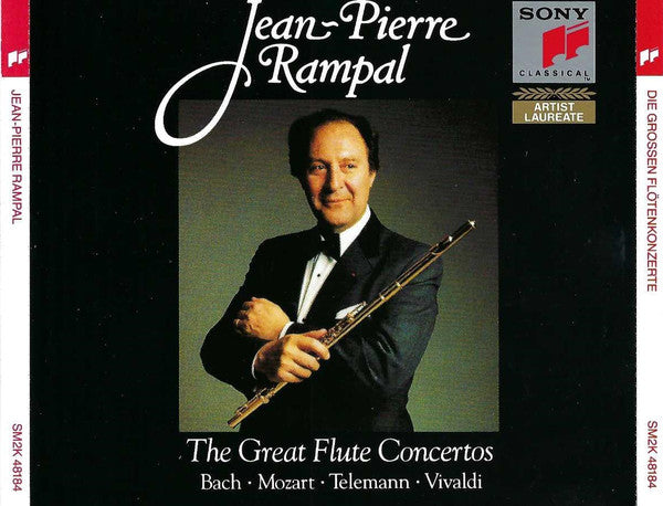 Jean-Pierre Rampal – Johann Sebastian Bach • Wolfgang Amadeus Mozart • Georg Philipp Telemann • Antonio Vivaldi : The Great Flute Concertos (2xCD, Comp)