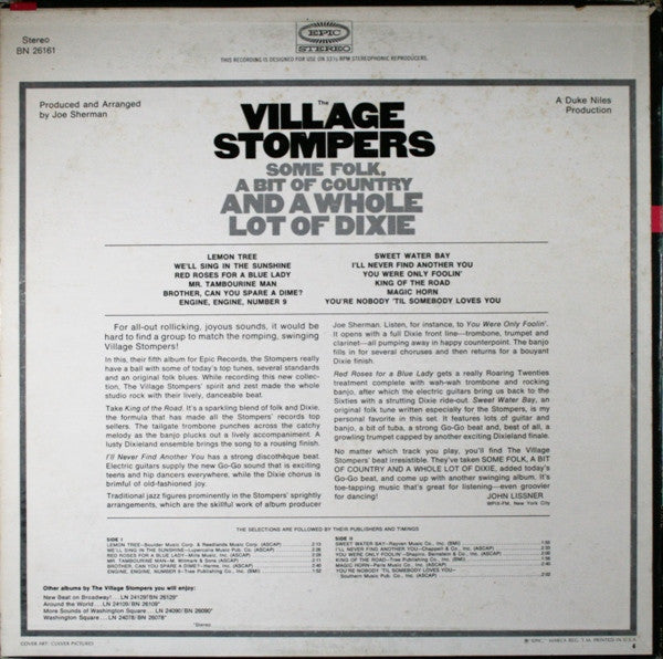The Village Stompers : Some Folk, A Bit Of Country And A Whole Lot Of Dixie (LP, Album, San)