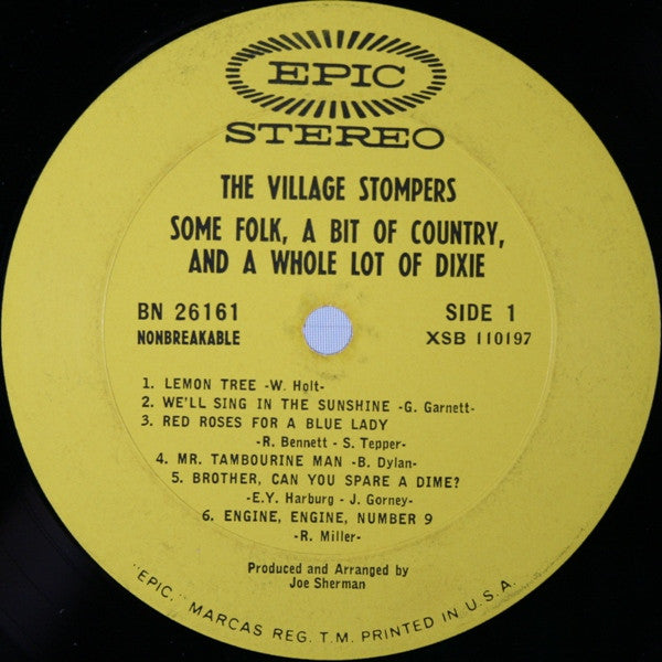 The Village Stompers : Some Folk, A Bit Of Country And A Whole Lot Of Dixie (LP, Album, San)