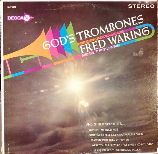 Fred Waring & The Pennsylvanians : God's Trombones (LP, Album, Comp, Glo)