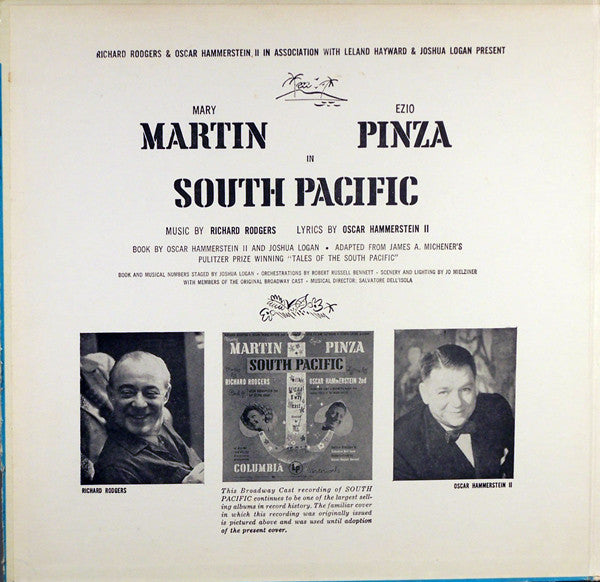 Mary Martin, Ezio Pinza, Rodgers & Hammerstein With "South Pacific" Original Broadway Cast : South Pacific (LP, Album, RE, Gat)