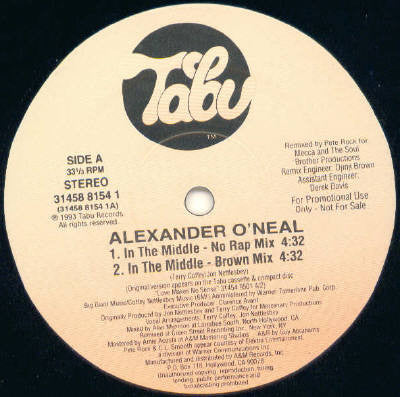 Alexander O'Neal : In The Middle (12", Promo)