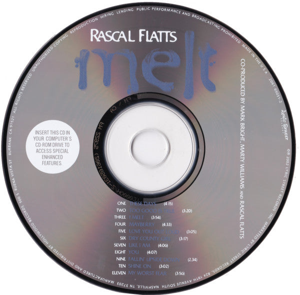 Rascal Flatts : Melt (CD, Album, Enh)