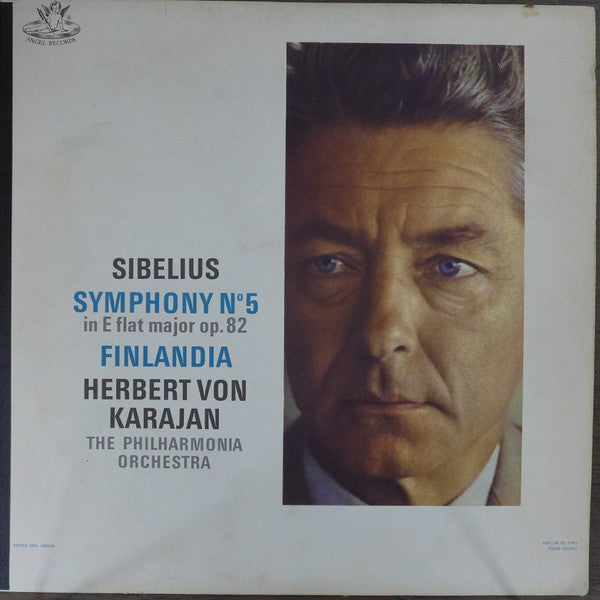 Jean Sibelius - Herbert von Karajan, Philharmonia Orchestra : Symphony No. 5 In E Flat Major. Op. 82. /  Finlandia Op. 26 (LP, Mono, RP, Scr)
