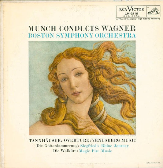Richard Wagner - Charles Munch, Boston Symphony Orchestra : Tannhäuser: Overture/Venusberg Music / Die Götterdämmerung: Siegfried's Rhine Journey / Die Walküre: Magic Fire Music (LP, Album)