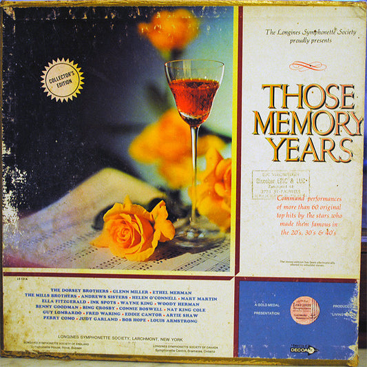 Various : Those Memory Years (6xLP, Comp + Box)
