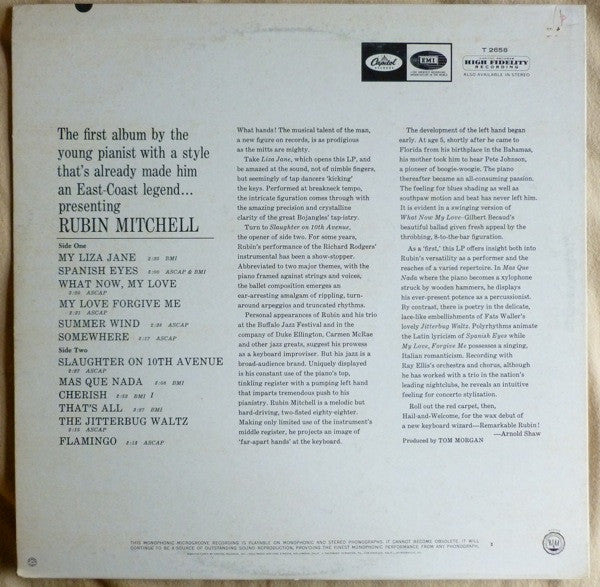 Rubin Mitchell : Presenting Rubin Mitchell (LP, Album, Mono)