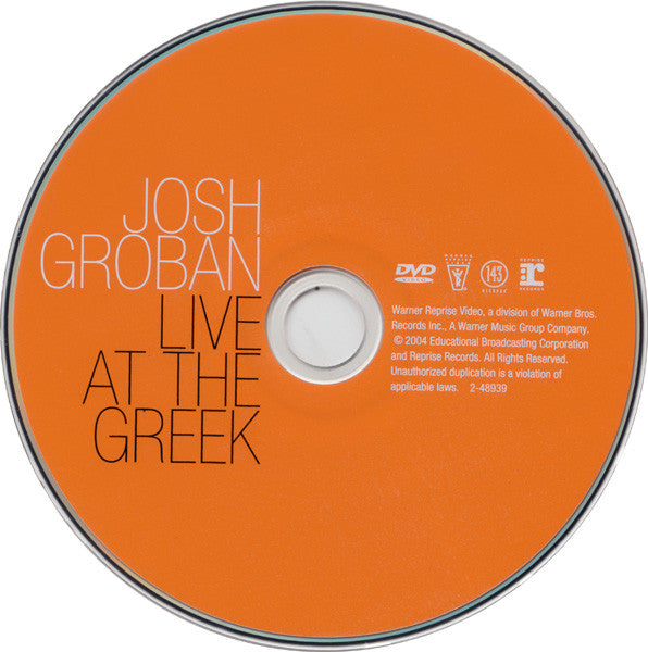 Josh Groban : Live At The Greek (DVD, Multichannel, NTSC, Reg + CD, Album)