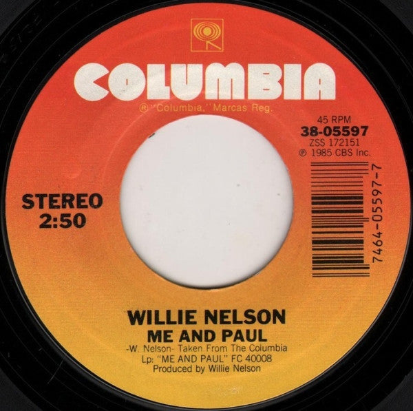 Willie Nelson : Me And Paul / I Let My Mind Wander (7", Single)