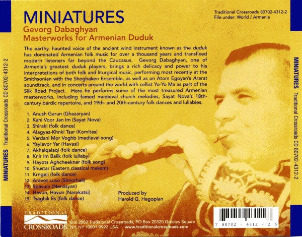 Gevorg Dabaghyan : Miniatures (CD, Album)