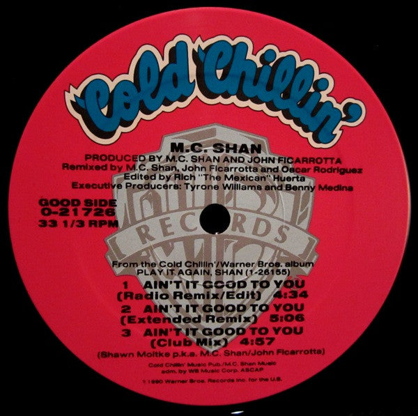 MC Shan : Ain't It Good To You (12", Maxi)