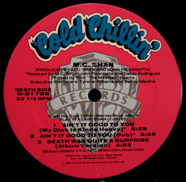 MC Shan : Ain't It Good To You (12", Maxi)