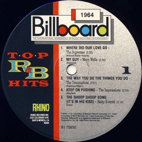 Various : Billboard Top R&B Hits - 1964 (LP, Comp)