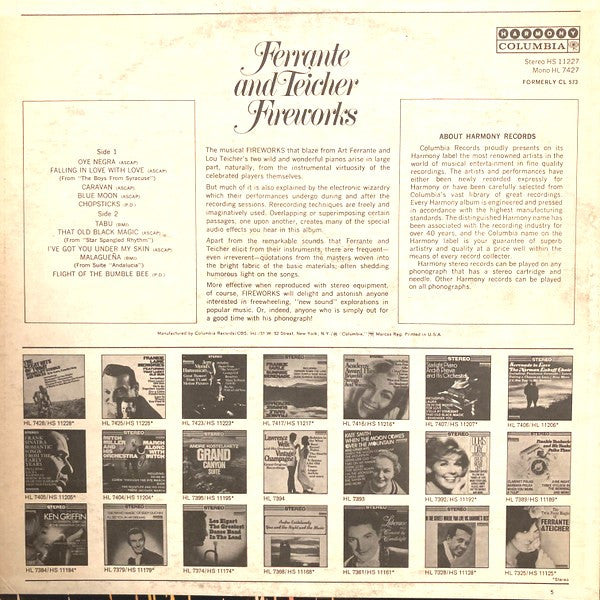 Ferrante & Teicher : Fireworks (LP, Album, RE)