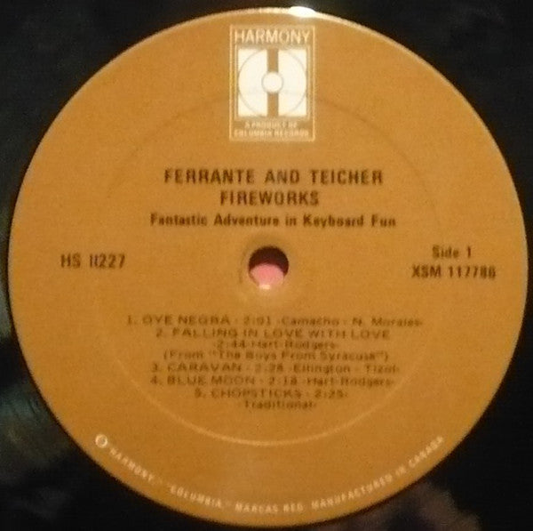 Ferrante & Teicher : Fireworks (LP, Album, RE)