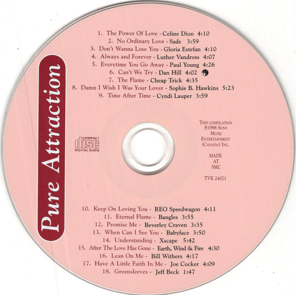 Various : Pure Attraction - 18 Essential Love Songs (CD, Comp)