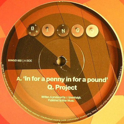 Q Project : In For A Penny In For A Pound / Under She Goes (12")
