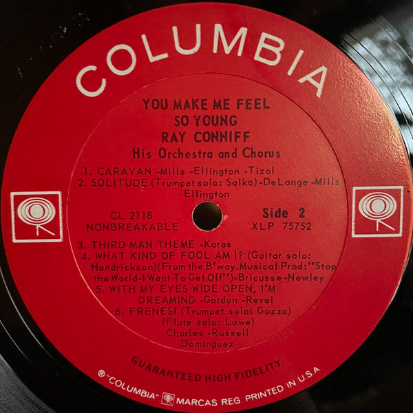 Ray Conniff And His Orchestra & Chorus : You Make Me Feel So Young (LP, Album, Mono)
