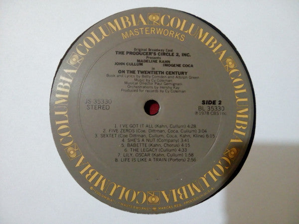 Cy Coleman, Betty Comden And Adolph Green - "On The Twentieth Century" Broadway Cast : On The Twentieth Century (LP, Album, Gat)