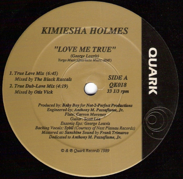 Kimiesha Holmes : Love Me True (12")