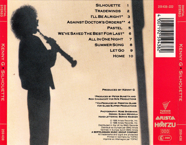Kenny G (2) : Silhouette (CD, Album)