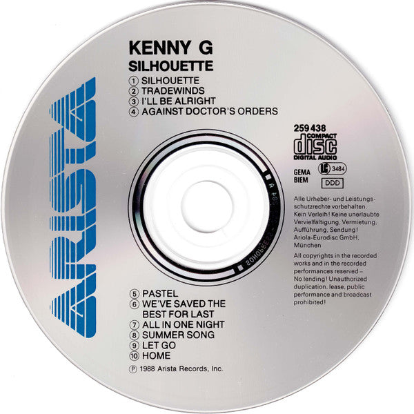 Kenny G (2) : Silhouette (CD, Album)