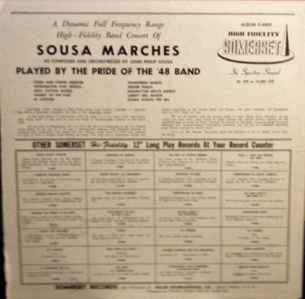 John Philip Sousa - The Pride Of The '48 Band : Sousa Marches (LP, Mono)